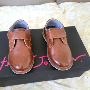 Brown toddler boy dress shoes